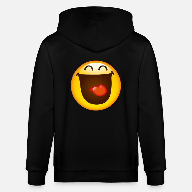 Smiley Glossy Happy - Veste à capuche bio CULTIVATOR Stanley/Stella Unisexe - noir