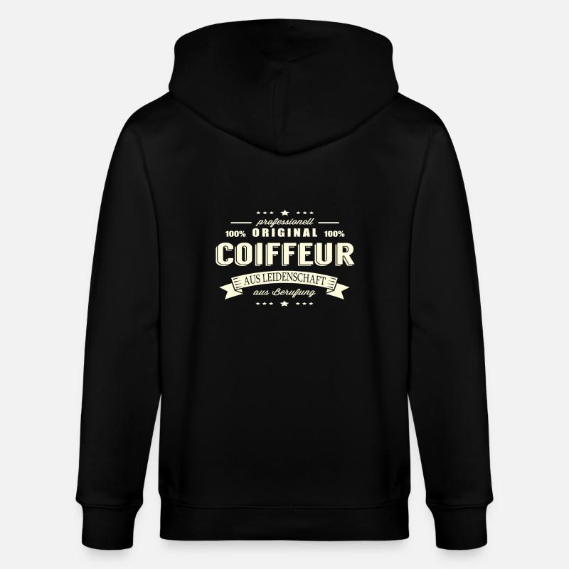 Coiffeur aus Leidenschaft - Stanley/Stella Unisex Bio-Kapuzenjacke CULTIVATOR  - Schwarz