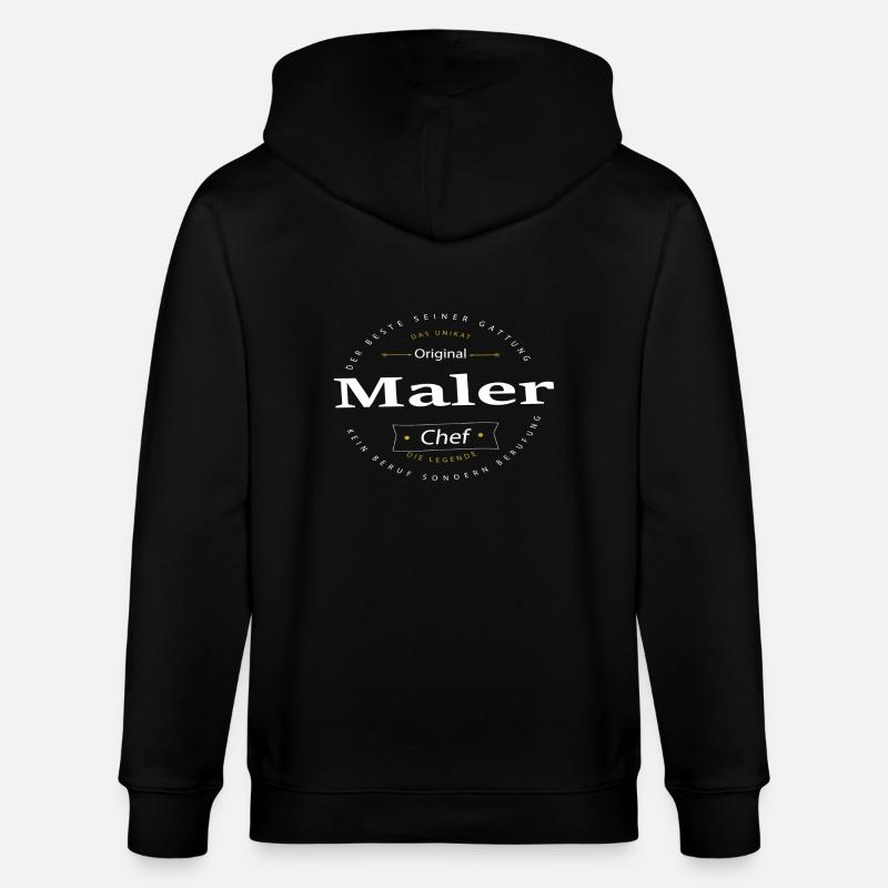 Beruf Maler - Stanley/Stella Unisex Bio-Kapuzenjacke CULTIVATOR  - Schwarz