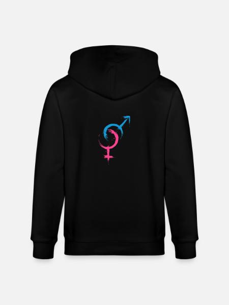 Hetero symbol heterosexuality - Stanley/Stella CULTIVATOR Unisex Organic Hooded Jacket - black