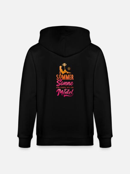 sommer sonne posen model - Stanley/Stella Unisex Bio-Kapuzenjacke CULTIVATOR - Schwarz