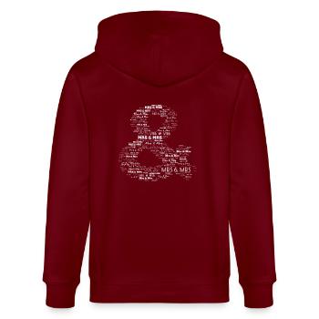 Mrs & Mrs - Stanley/Stella Unisex Bio-Kapuzenjacke CULTIVATOR  - Burgunderrot - Hinten - Anna (173cm)