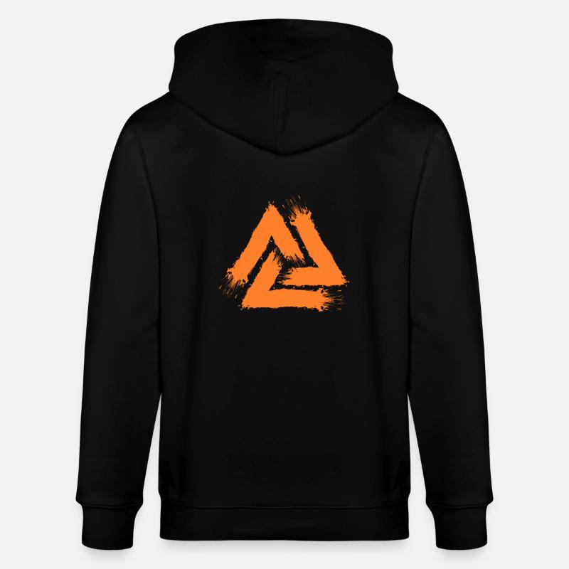 Valknut Symbol - Stanley/Stella Unisex Bio-Kapuzenjacke CULTIVATOR  - Schwarz