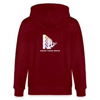 Schach Schachfiguren Schachbrett Make your Move - Stanley/Stella Unisex Bio-Kapuzenjacke CULTIVATOR  - Burgunderrot - Hinten - Anna (173cm)