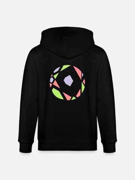 abstract sphere - Stanley/Stella CULTIVATOR Unisex Organic Hooded Jacket - black