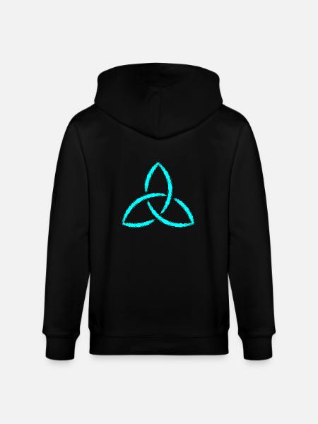 Celtic Symbol Triquetra Endless Gift - Stanley/Stella CULTIVATOR Unisex Organic Hooded Jacket - black