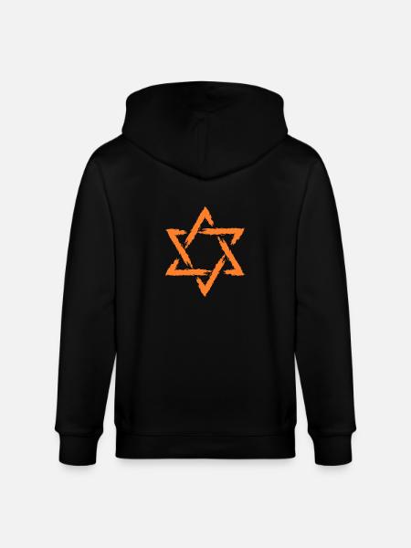 Davidstern Geschenk - Stanley/Stella Unisex Bio-Kapuzenjacke CULTIVATOR  - Schwarz