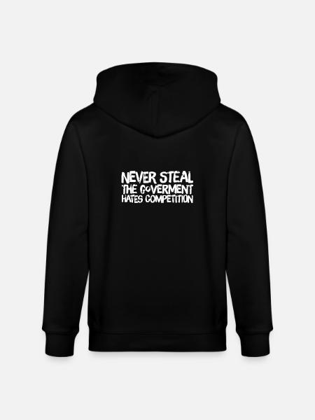 the government hates competition - Stanley/Stella CULTIVATOR  Unisex Organic Hooded Jacket - black