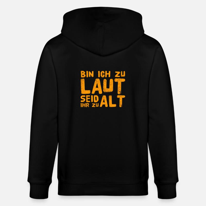 bin ich euch zu laut? - Stanley/Stella Unisex Bio-Kapuzenjacke CULTIVATOR  - Schwarz