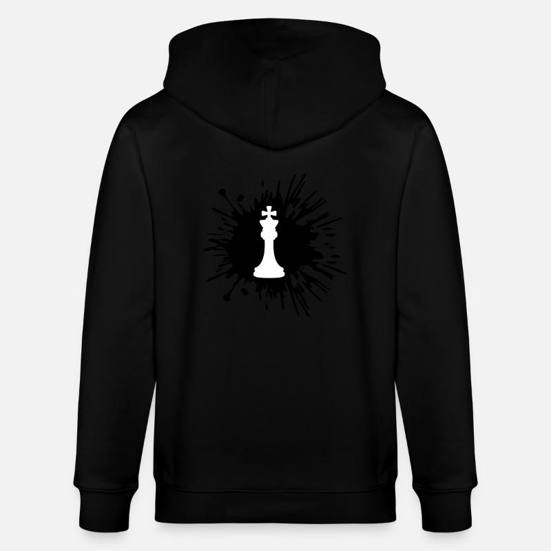 Farbe Klecks Schach - Stanley/Stella Unisex Bio-Kapuzenjacke CULTIVATOR  - Schwarz