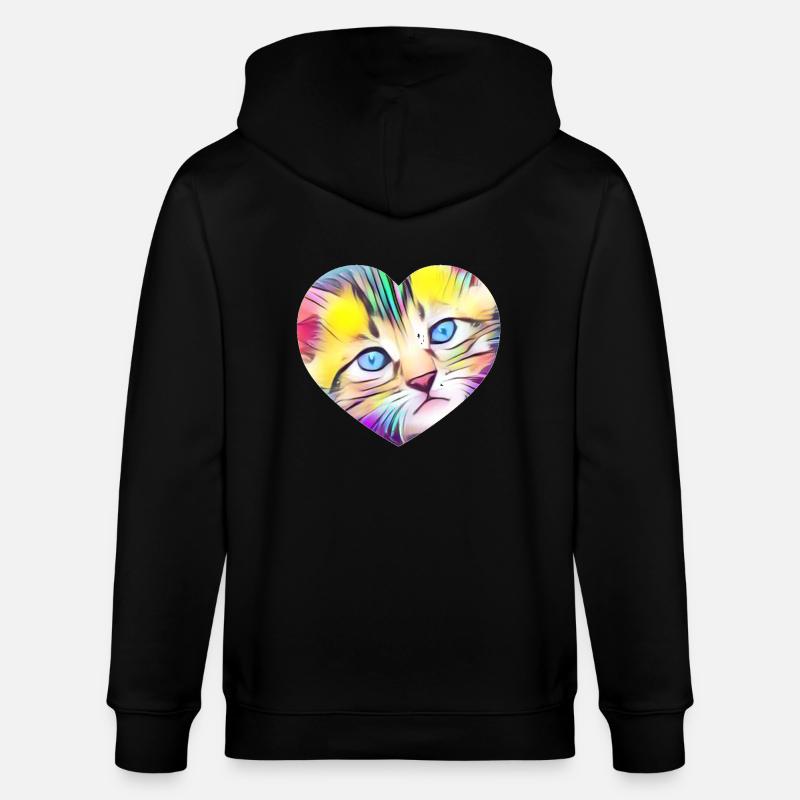 Chat - Veste à capuche bio CULTIVATOR Stanley/Stella Unisexe - noir
