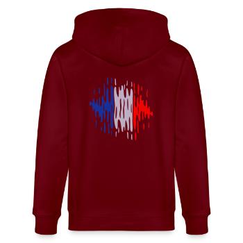 Drapeau tricolore de la France - Veste à capuche bio CULTIVATOR Stanley/Stella Unisexe - bordeaux - Dos - Anna (173cm)