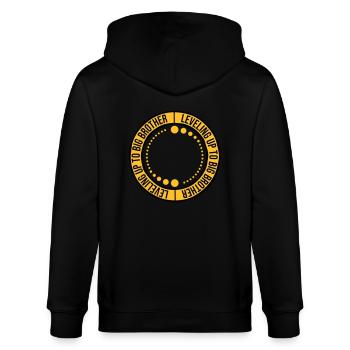 Leveling up big brother - Stanley/Stella CULTIVATOR  Unisex Organic Hooded Jacket - black - Back - Anna (173cm)
