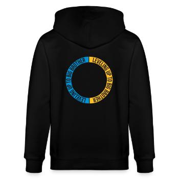 Leveling up big brother - Stanley/Stella CULTIVATOR  Unisex Organic Hooded Jacket - black - Back - Anna (173cm)