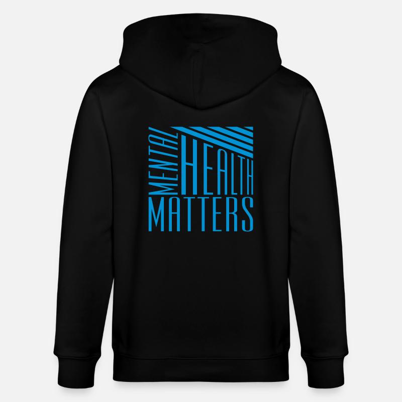 la santé mentale compte citation - Veste à capuche bio CULTIVATOR Stanley/Stella Unisexe - noir