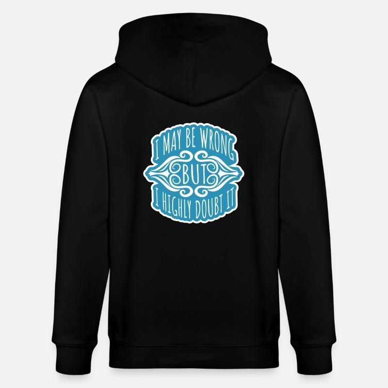 I may be wrong - Stanley/Stella CULTIVATOR  Unisex Organic Hooded Jacket - black