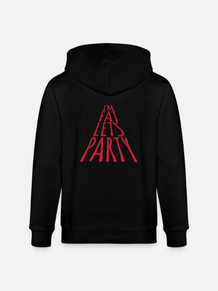 at the fat lets party - Stanley/Stella CULTIVATOR Unisex Organic Hooded Jacket - black
