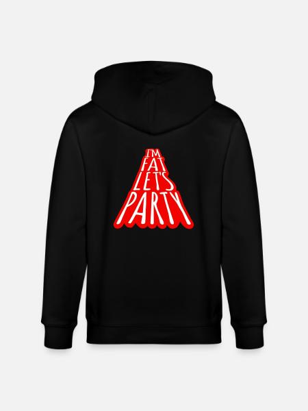 at the fat lets party - Stanley/Stella CULTIVATOR Unisex Organic Hooded Jacket - black