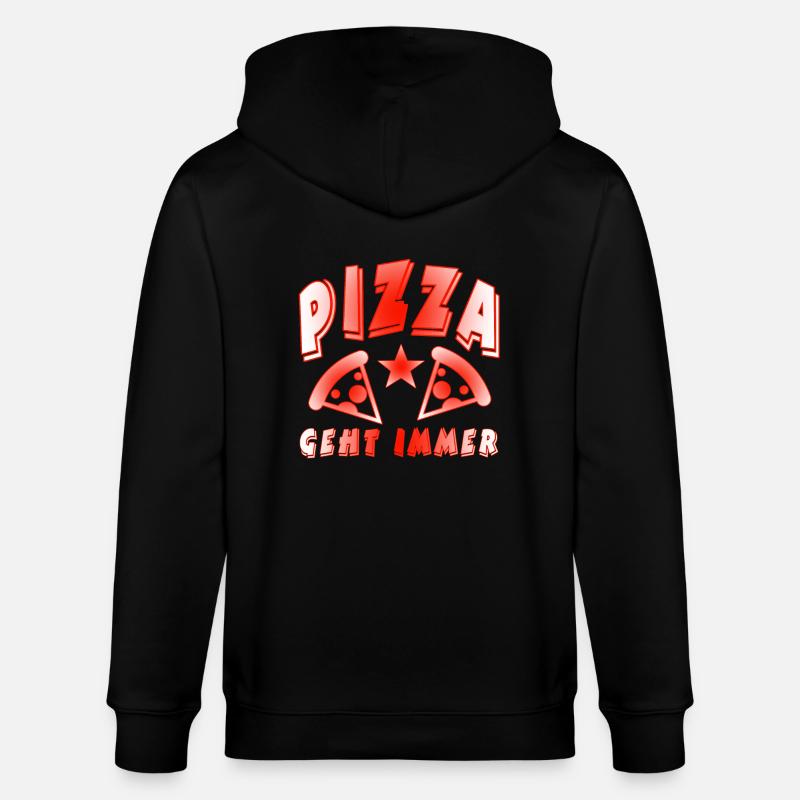 Pizza - Stanley/Stella Unisex Bio-Kapuzenjacke CULTIVATOR  - Schwarz