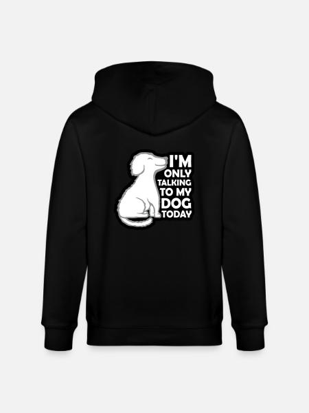only talking to dog - Stanley/Stella CULTIVATOR  Unisex Organic Hooded Jacket - black