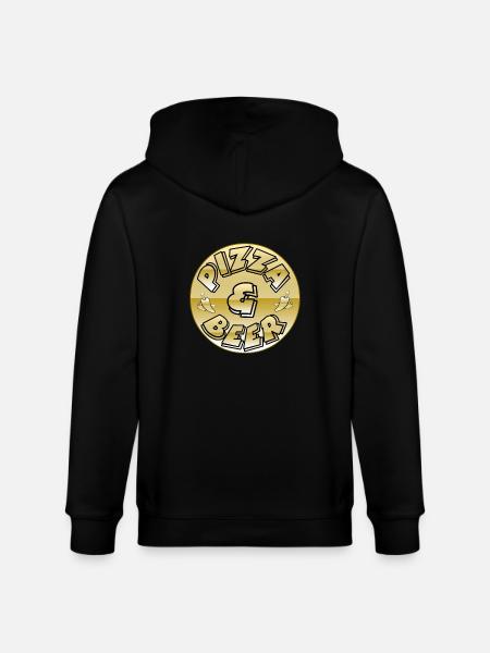 Pizza - Stanley/Stella CULTIVATOR Unisex Organic Hooded Jacket - black