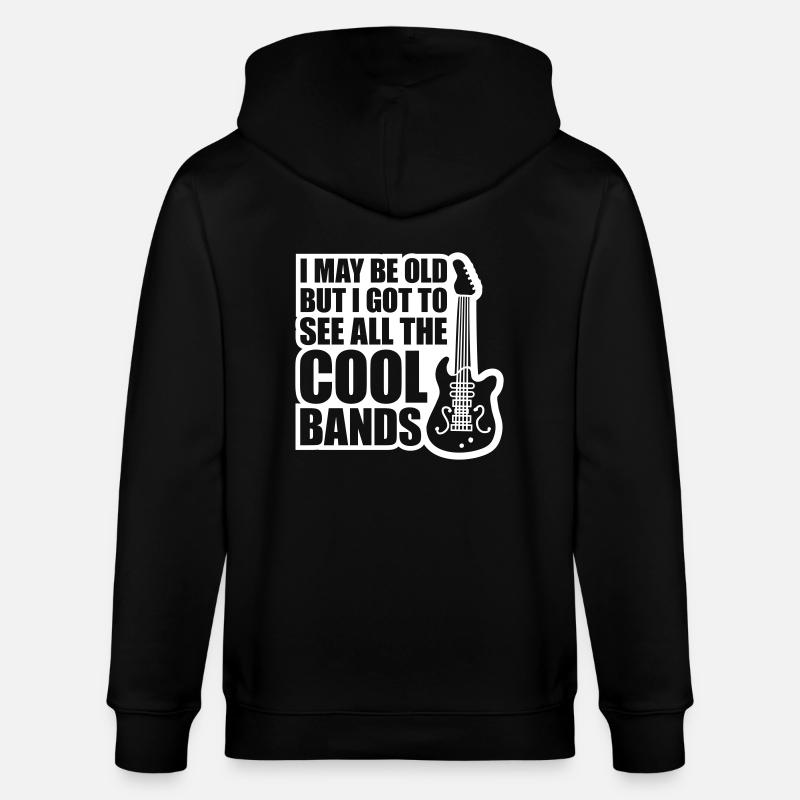 I may be old - Stanley/Stella CULTIVATOR Unisex Organic Hooded Jacket - black