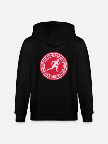 run better than government - Stanley/Stella CULTIVATOR Unisex Organic Hooded Jacket - black