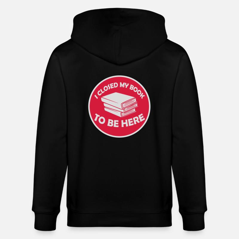 I closed my book - Stanley/Stella CULTIVATOR  Unisex Organic Hooded Jacket - black