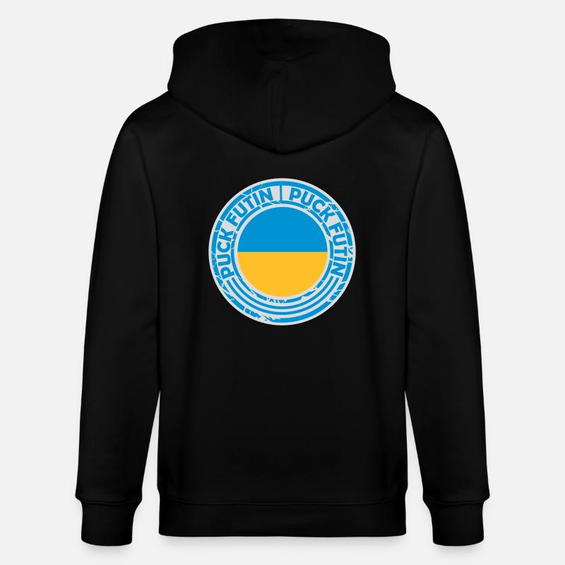 puck futin Logo Design - Stanley/Stella Unisex Bio-Kapuzenjacke CULTIVATOR  - Schwarz