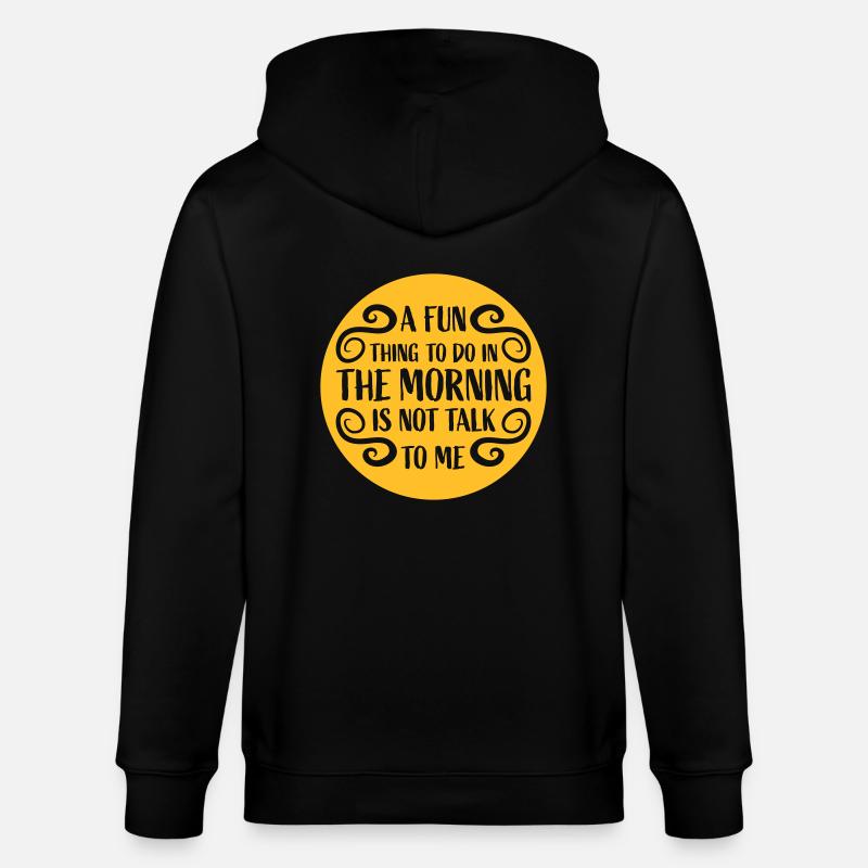 ne me parle pas - Veste à capuche bio CULTIVATOR Stanley/Stella Unisexe - noir