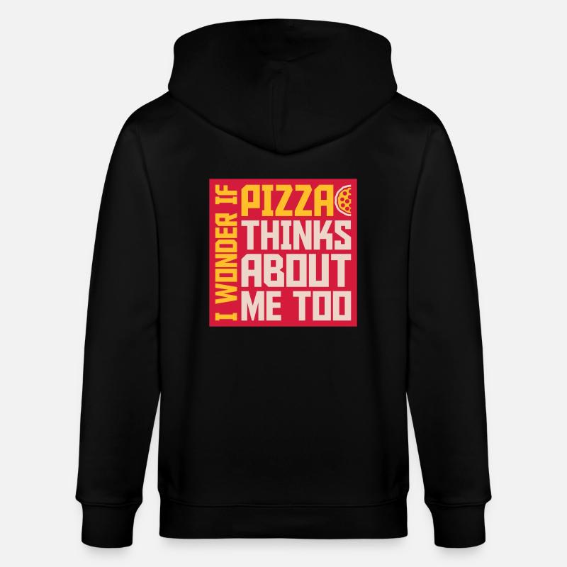 La pizza pense à moi - Veste à capuche bio CULTIVATOR Stanley/Stella Unisexe - noir