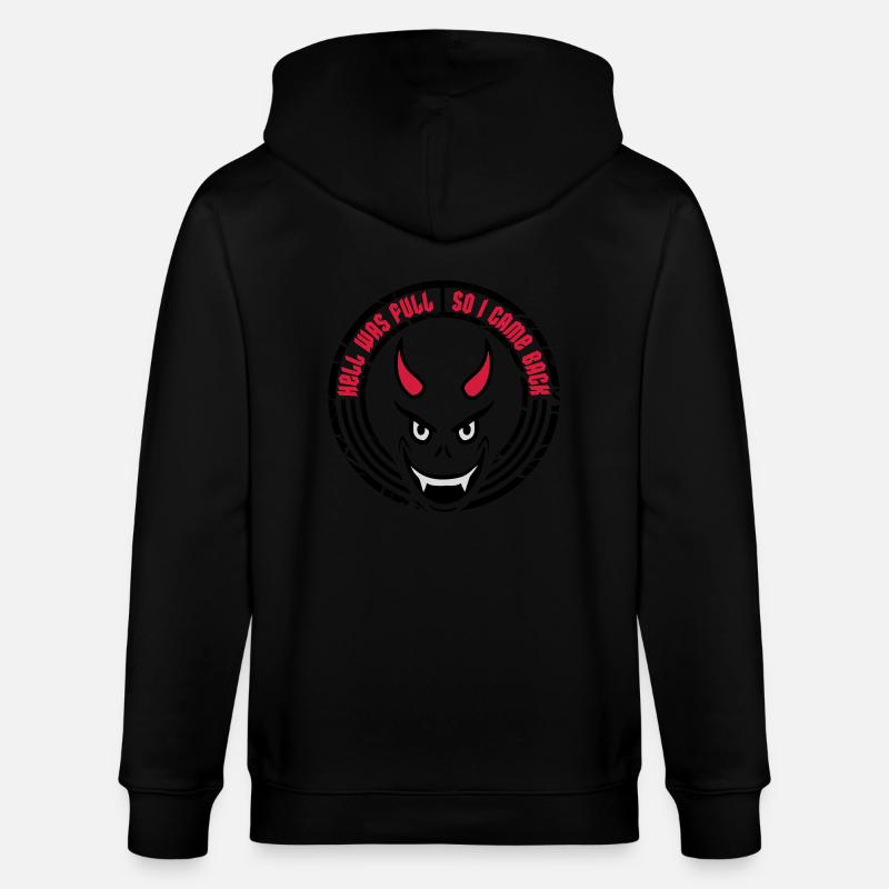 hell was full Quote - Stanley/Stella CULTIVATOR  Unisex Organic Hooded Jacket - black