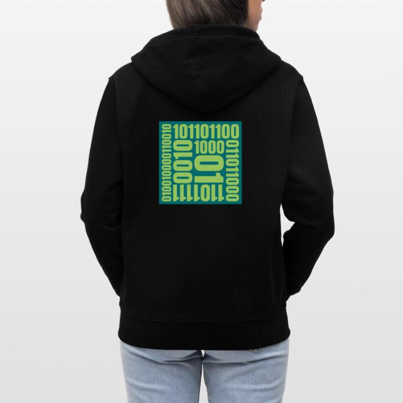 Binär Code Programm Sprache Stanley/Stella Unisex Bio-Kapuzenjacke CULTIVATOR 