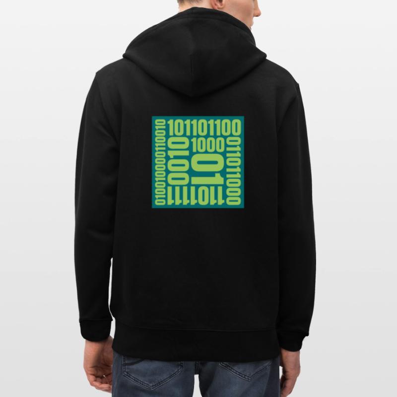 Binary Code Program Language Stanley/Stella CULTIVATOR  Unisex Organic Hooded Jacket