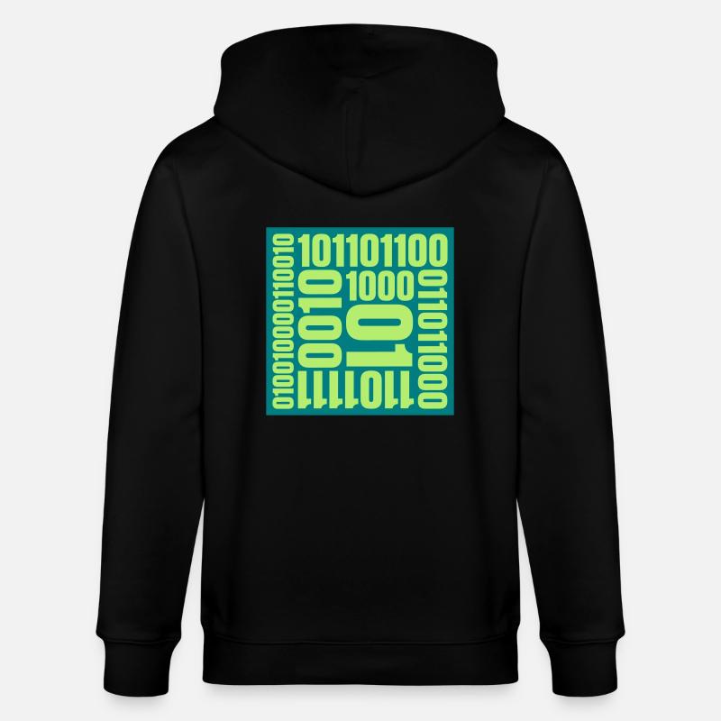 Binär Code Programm Sprache - Stanley/Stella Unisex Bio-Kapuzenjacke CULTIVATOR  - Schwarz