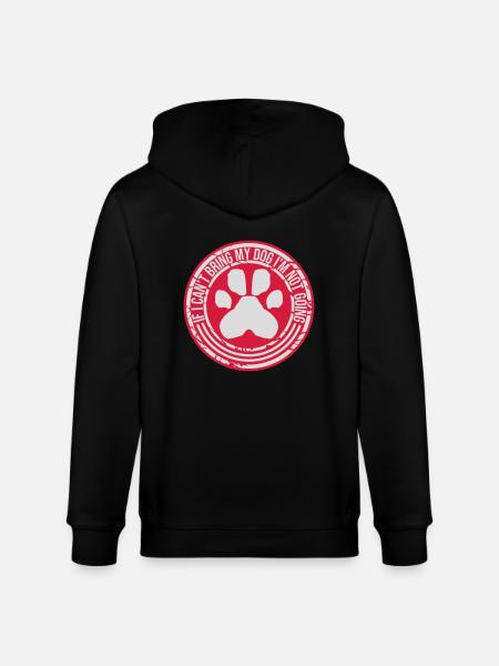 bring my dog quote - Stanley/Stella CULTIVATOR Unisex Organic Hooded Jacket - black