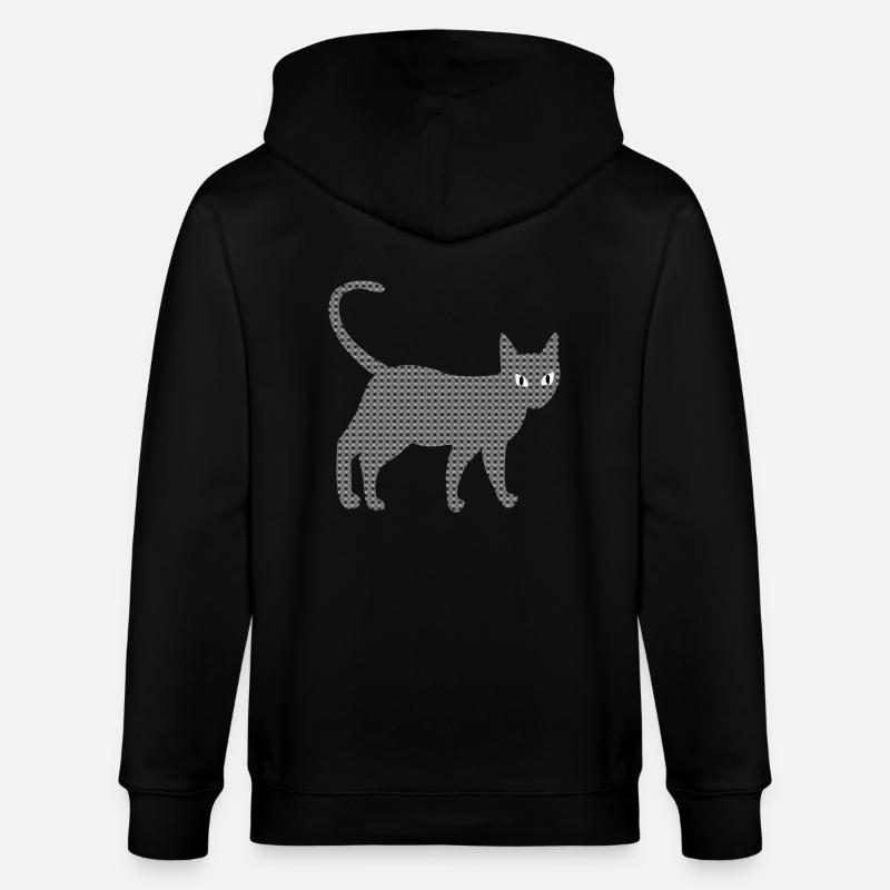 Structural cat - Stanley/Stella CULTIVATOR  Unisex Organic Hooded Jacket - black