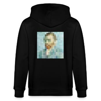 Van Gogh mais seulement au second coup d’œil - Veste à capuche bio CULTIVATOR Stanley/Stella Unisexe - noir - Dos - Anna (173cm)