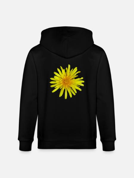 Eng Pippau mælkebøtte - Stanley/Stella økologisk unisex-hættejakke CULTIVATOR  - sort