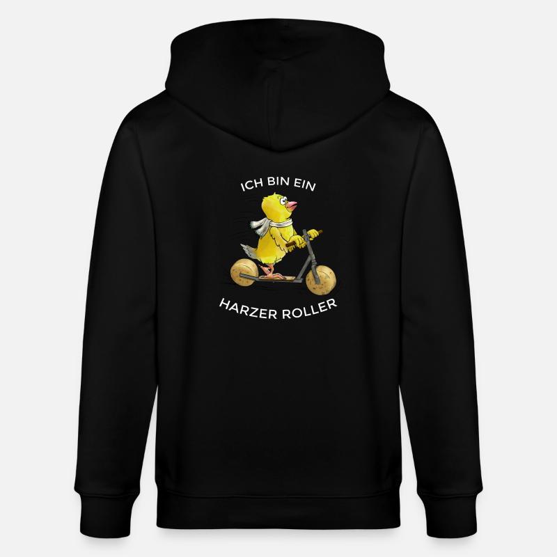 Ich bin ein Harzer Roller - Stanley/Stella Unisex Bio-Kapuzenjacke CULTIVATOR  - Schwarz