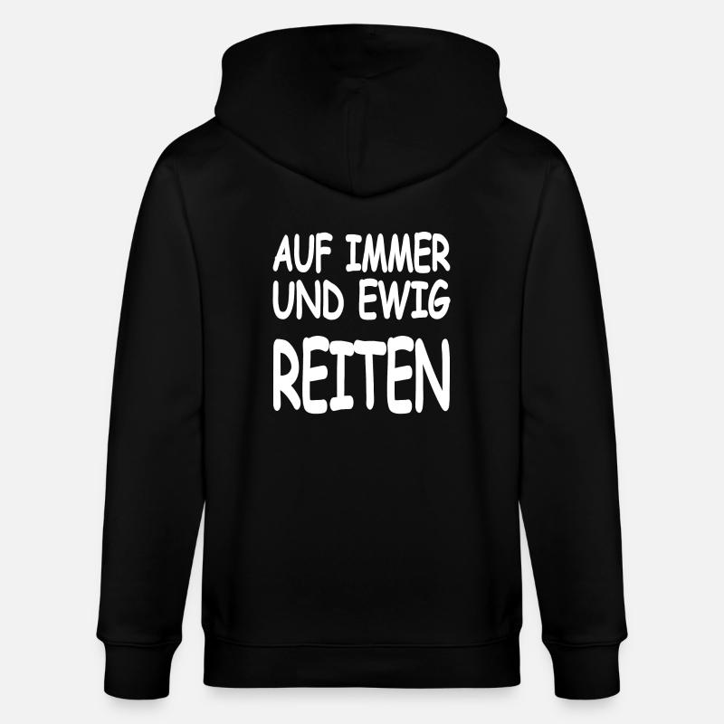 Reiten - Stanley/Stella Unisex Bio-Kapuzenjacke CULTIVATOR - Schwarz