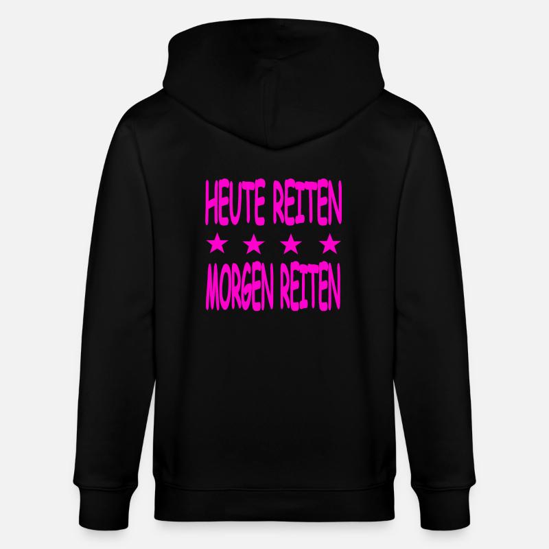 Reiten - Stanley/Stella Unisex Bio-Kapuzenjacke CULTIVATOR  - Schwarz