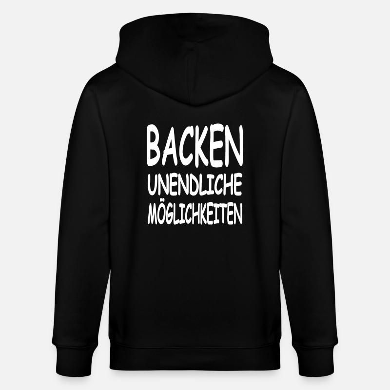 Backen - Stanley/Stella Unisex Bio-Kapuzenjacke CULTIVATOR  - Schwarz