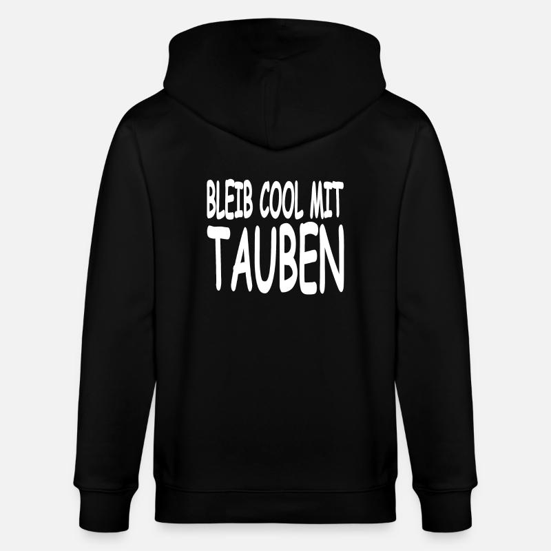Tauben - Stanley/Stella Unisex Bio-Kapuzenjacke CULTIVATOR  - Schwarz