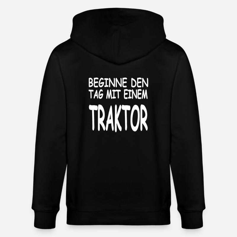 Traktor - Stanley/Stella Unisex Bio-Kapuzenjacke CULTIVATOR - Schwarz
