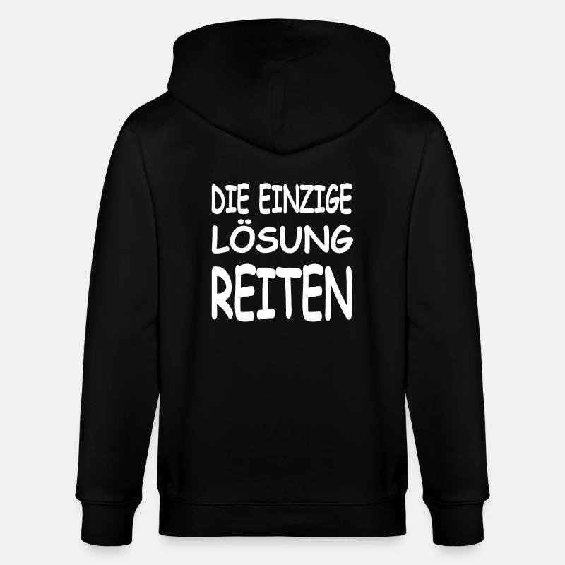 Reiten - Stanley/Stella Unisex Bio-Kapuzenjacke CULTIVATOR  - Schwarz