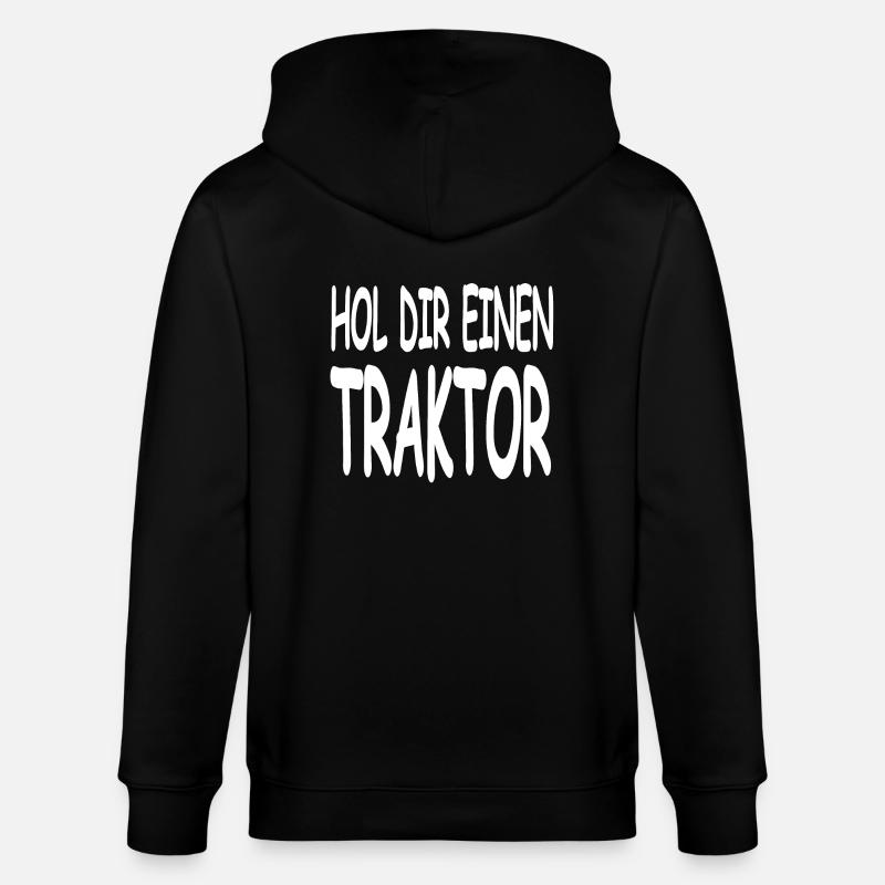 Traktor - Stanley/Stella Unisex Bio-Kapuzenjacke CULTIVATOR - Schwarz