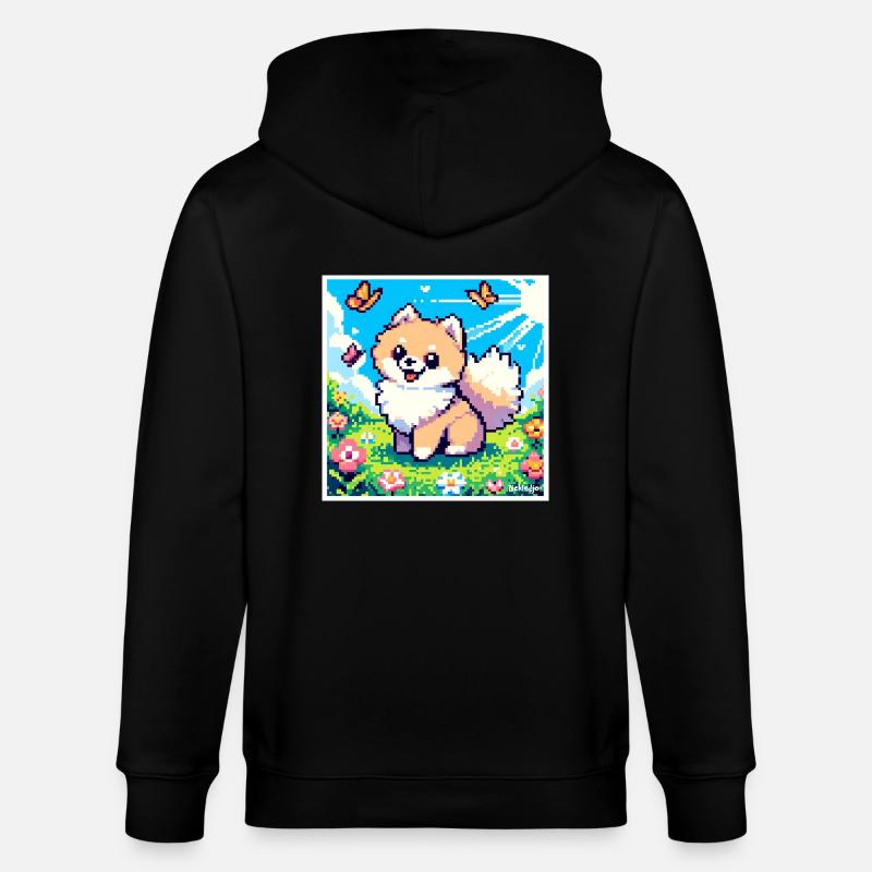 Pixel Pom - Veste à capuche bio CULTIVATOR Stanley/Stella Unisexe - noir