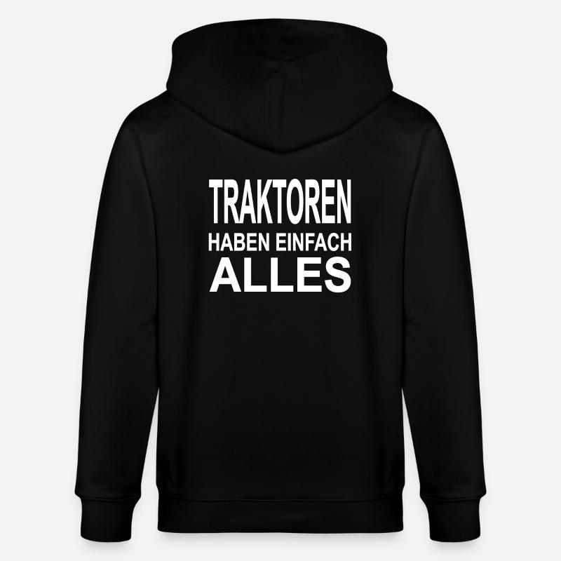Traktor - Stanley/Stella Unisex Bio-Kapuzenjacke CULTIVATOR - Schwarz