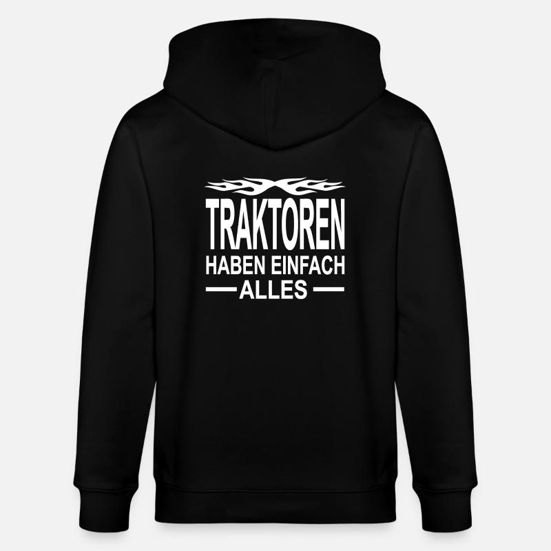 Traktor - Stanley/Stella Unisex Bio-Kapuzenjacke CULTIVATOR - Schwarz